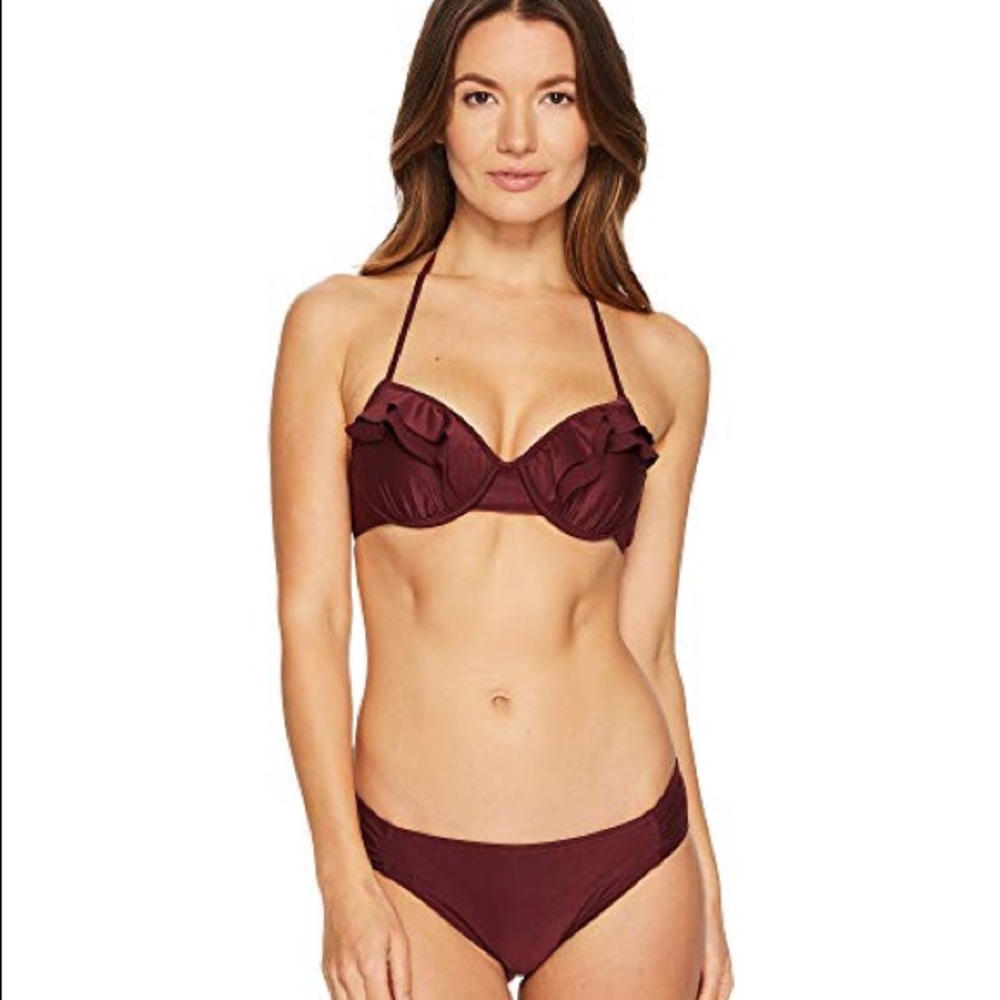 NWT Kate Spade Isla Vista Ruffle Bikini Set
